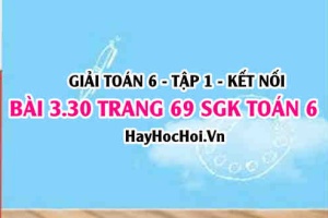 Giải bài 3.30 trang 69 Toán 6 Tập 1 SGK Kết nối tri thức